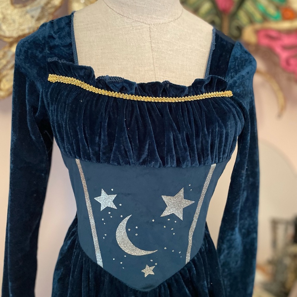 Velvet Star and Moon Dress